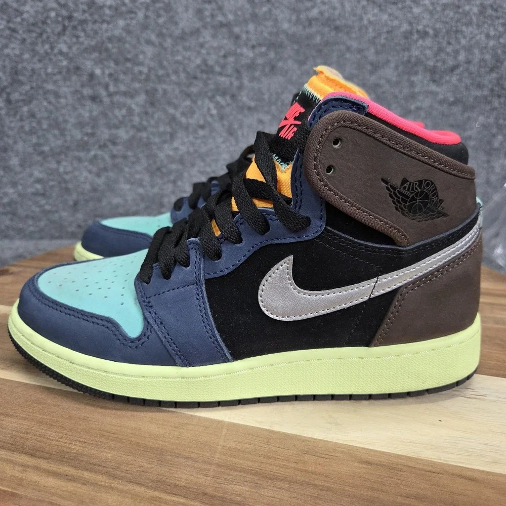 Nike Air Jordan 1 Retro High OG Bio‎ Hack Shoes Youth Size 5Y Multi 575441-201